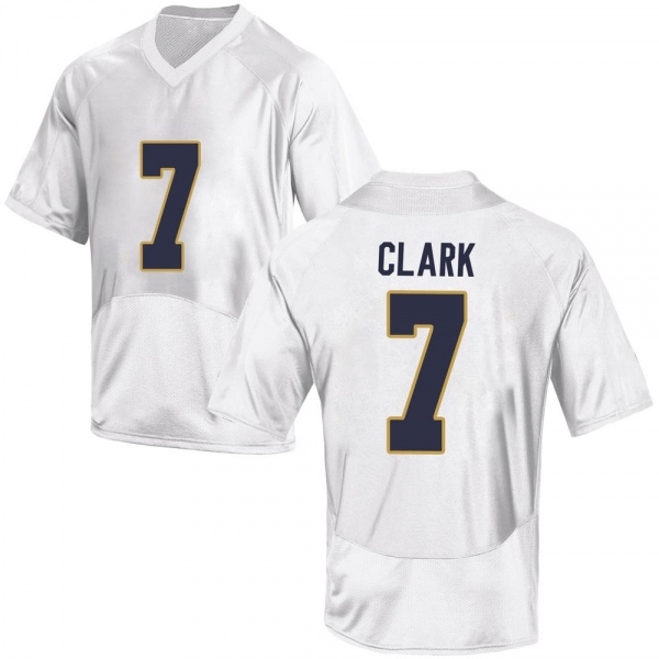 Brendon Clark Notre Dame Fighting Irish NCAA Youth #7 White Game College Stitched Football Jersey ESO0755AM